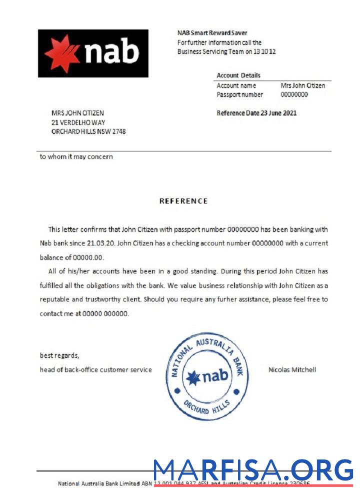 Blank USA Nab reference sample